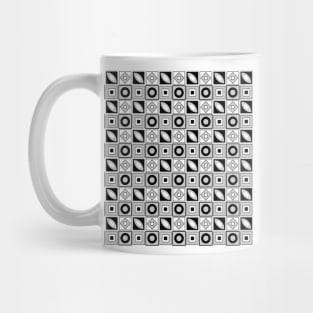 Black, White and Grey Modern Abstract Pattern Mug